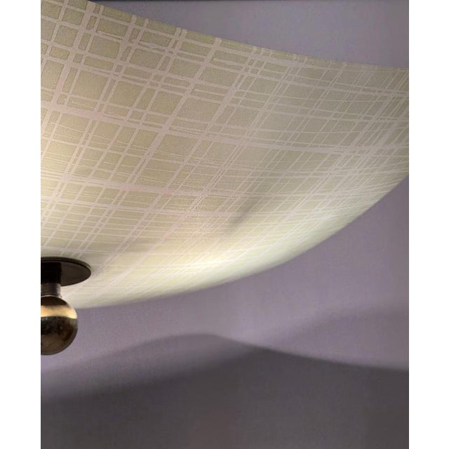 Mid-Century Etched Glass Pendant Lamp, Germany, 1950s For Sale - Image 6 of 18