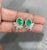 Natural Emerald Earrings with Diamonds and 18k Gold For Sale In New York - Image 6 of 6