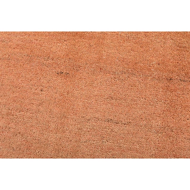 Gabbeh Rug 2’1” X 3′ Rust Wool Contemporary Hand-Knotted Carpet For Sale - Image 4 of 9