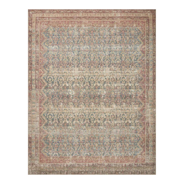 Angela Rose x Loloi Aubrey Rug Ocean / Spice 2'-0" x 5'-0" Accent Rug For Sale