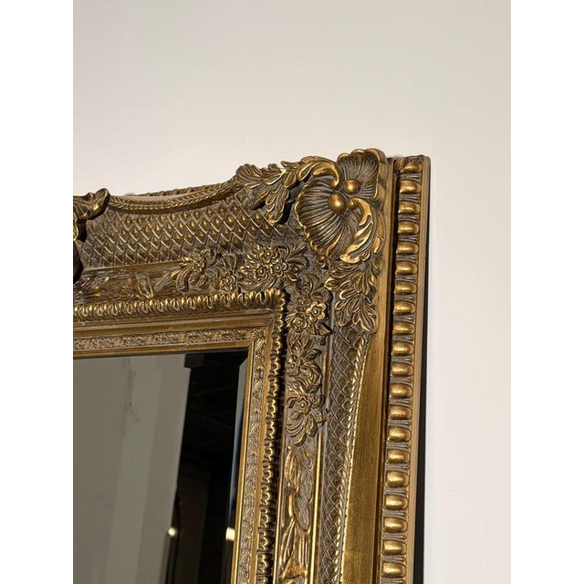 Baroque Classic Baroque Gilt Floor Mirror For Sale - Image 3 of 6