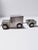 Vintage aluminium willys jeep cigarette case set with lighter, cigarette holder and accompanying ashtray trailer made by...