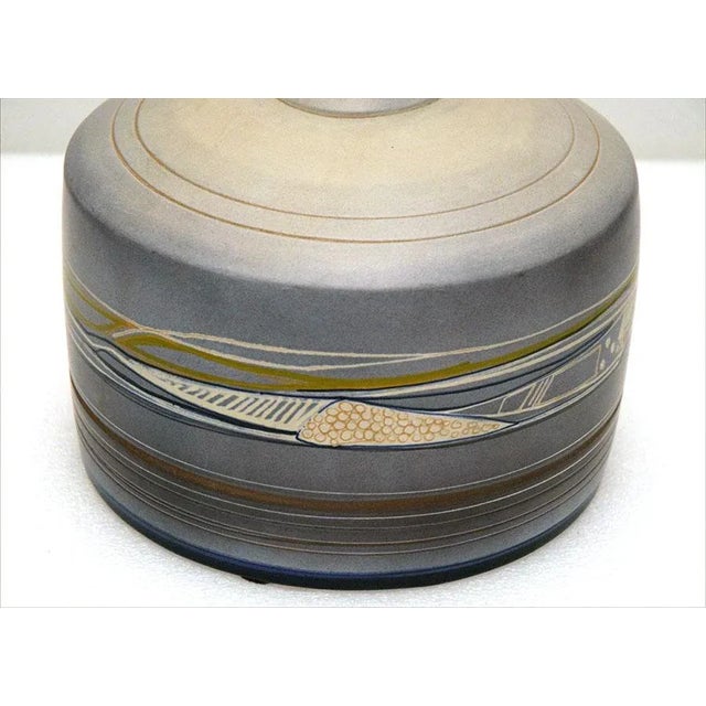 Italian Terracotta Vase with Futurist Decoration, 1960s For Sale - Image 4 of 9