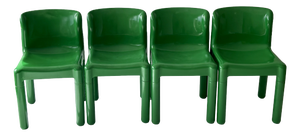 Space Age 4875 Chairs by Carlo Bartoli for Kartell, Italy, 1970, Set of 4