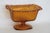 Late 20th Century Ftda 1981 Amber Golden Brown Pressed Glass Embossed Pedestal Candy Dish 5088b For Sale - Image 5 of 18