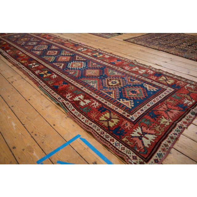Antique Caucasian Rug Runner - 3'9" X 12'8" For Sale - Image 12 of 13