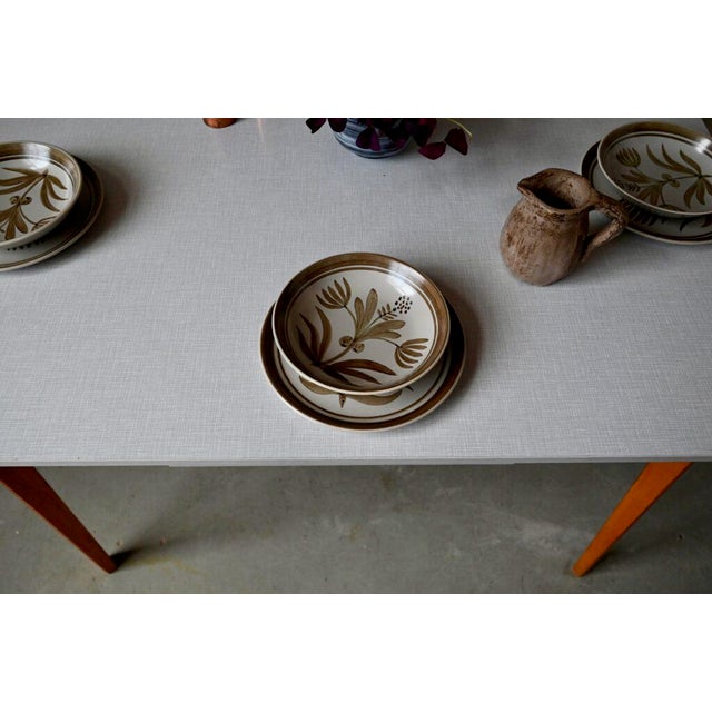 Bohemian Country Chic Style Stoneware Dinnerware Set from Longchamp, 1970s, Set of 19 For Sale - Image 6 of 10