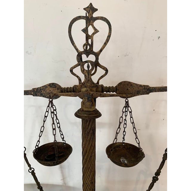 20th Century Jewelers Balance Plate in Brass and Marble For Sale - Image 8 of 11