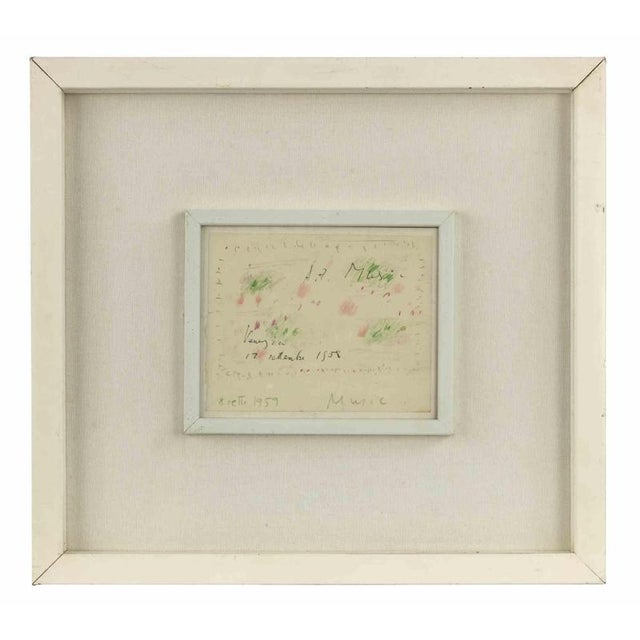 Venice is an original modern artwork realized by Zoran Mušic in 1959. Mixed colored pastel drawing on paper. Includes...