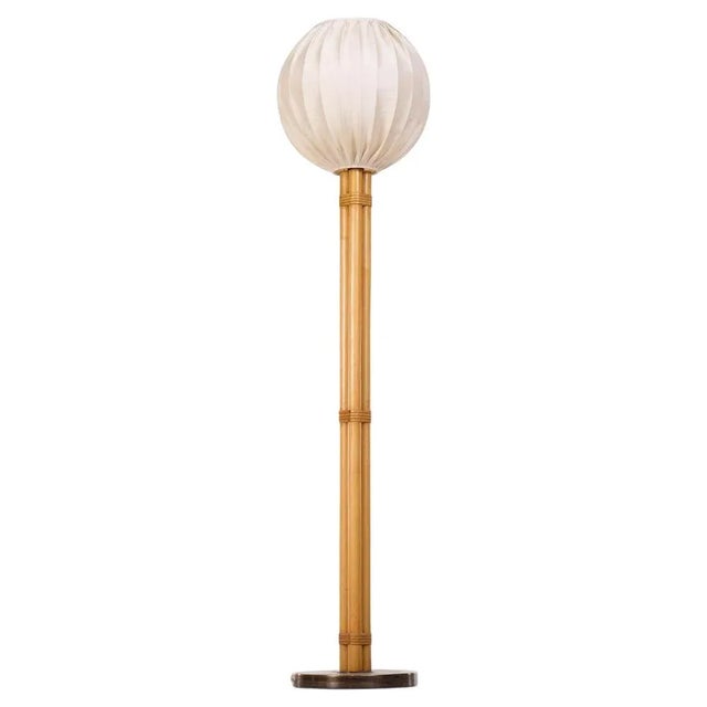 Model G-105 Floor Lamp in Bamboo attributed to Bergboms, Sweden, 1970s For Sale - Image 11 of 11