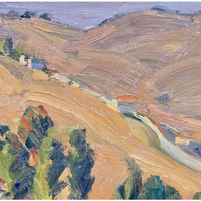 Wood Donna Norine Schuster - 1920s View of the Hollywood Hills-Oil Painting For Sale - Image 7 of 12