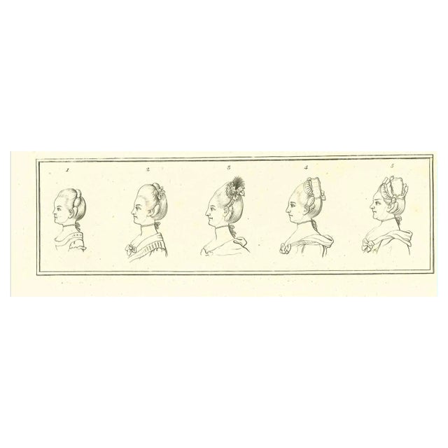 Thomas Holloway, Heads of Women, Original Etching, 1810 For Sale