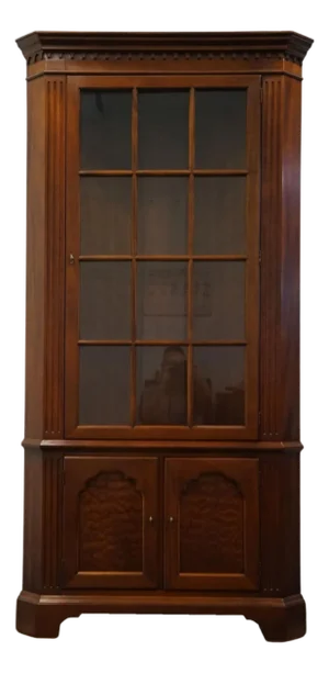 Hickory White Solid Mahogany Traditional Style 41" Corner Curio Cabinet 1760-10