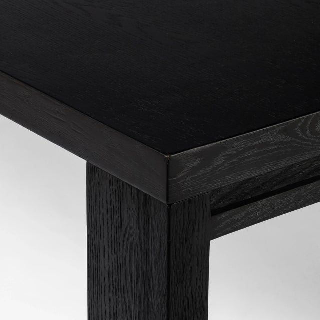 Four Hands Millie Dining Table, Drifted Matte Black For Sale - Image 4 of 9