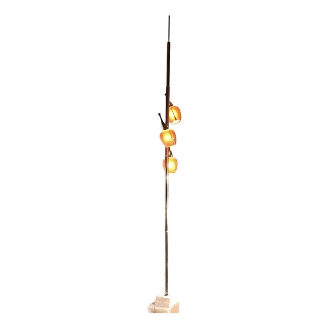 Mid Century Tension Pole Floor Lamp For Sale