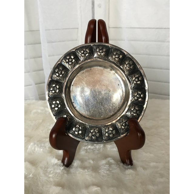 Mexican 1940s Sanborn Mexican Sterling Desert Rose Dish For Sale - Image 3 of 7
