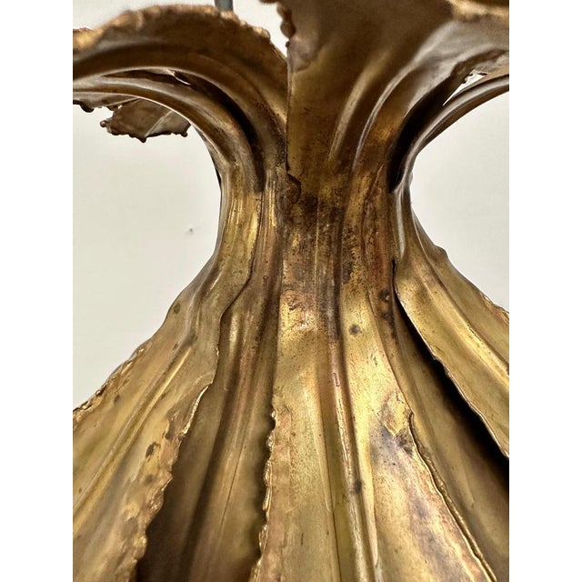 Brutalist Brass Hanging Lamp attributed to Sven Aage Jensen for Holm Sørensen, 1960s For Sale - Image 13 of 14