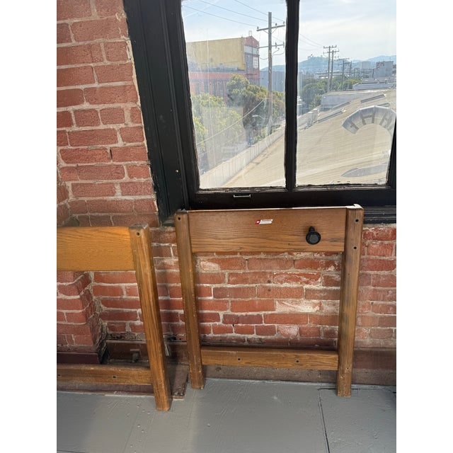 Mid 20th Century Rare Antique Hamilton Manufacturing Co. Drafting Desk With Matching File Cabinet For Sale - Image 5 of 12