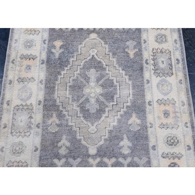 Turkish Oushak Runner Rug 3' x 8'3" For Sale In Houston - Image 6 of 8
