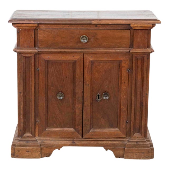 Small Antique Solid Wood Sideboard From The 18th Century, Tuscany For Sale