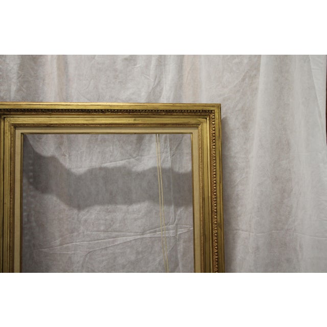 Large Rectangular Giltwood and Stucco Painting or Mirror Frame from Gault Paris For Sale - Image 11 of 12