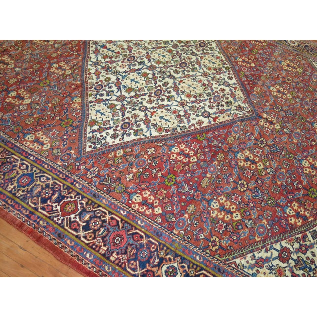 Antique Persian Mahal Rug - 9'4" x 12'6" For Sale - Image 4 of 12