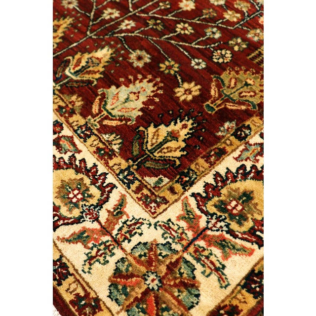 Traditional Pasargad Home Agra Red Wool Area Rug, 2'11'' X 5' 0'' For Sale - Image 3 of 4