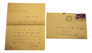 Letter by Enrico Bertini to Philip Fichera - 1930s