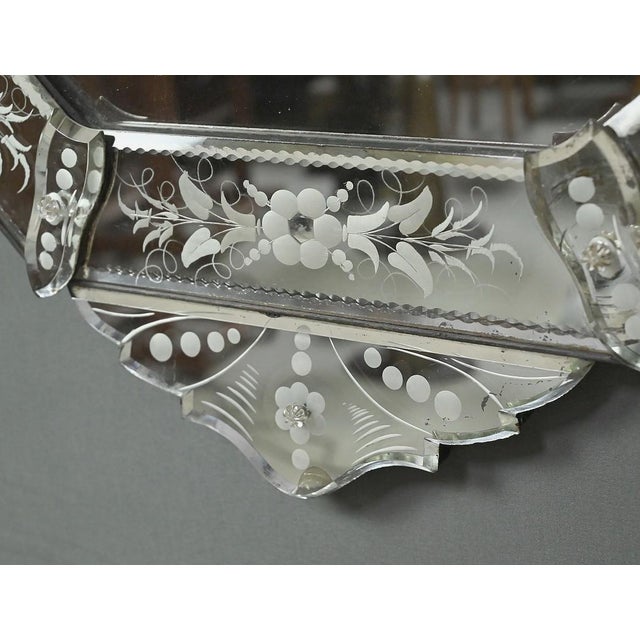 Vintage Octagonal Venetian Mirror, 1950 For Sale - Image 14 of 18