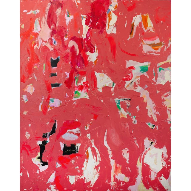 "Do You Think She's Pretty 2" Contemporary Abstract Expressionist Mixed-Media Painting by Sara Abbott For Sale