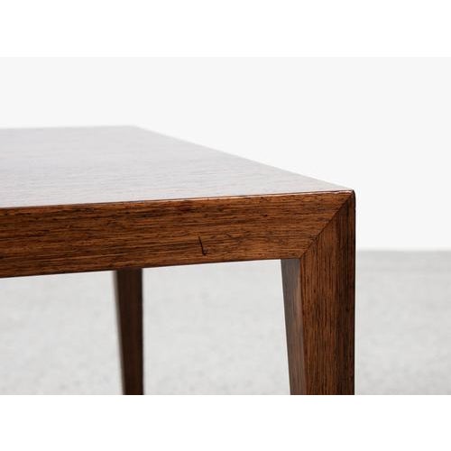 Brown Mid-Century Danish Square Side Table in Rosewood by Severin Hansen for Haslev, 1960s For Sale - Image 8 of 11