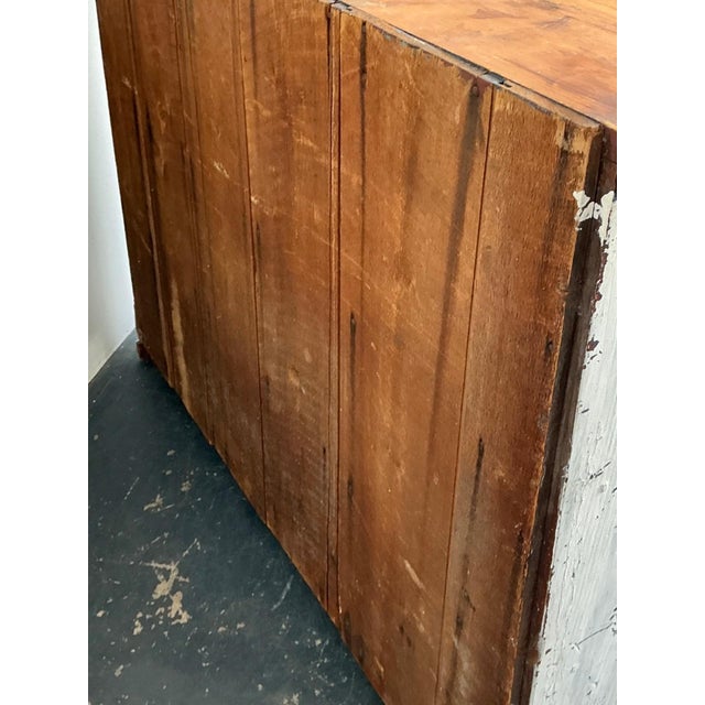 Antique White Distressed Wooden Primitive Sideboard For Sale - Image 10 of 12
