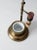 Mid-Century Modern Antique Brass Shaving Mirror Set For Sale - Image 3 of 13