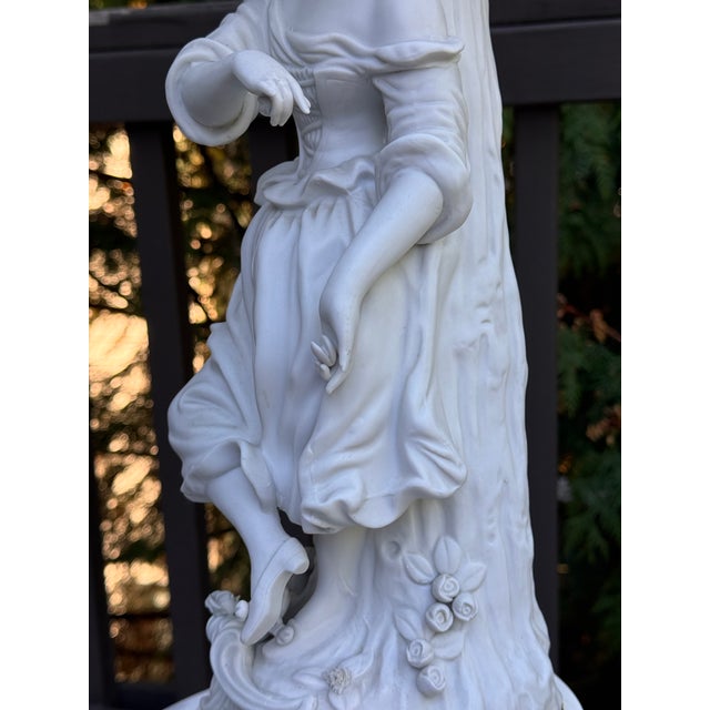 1960s Mid-Century White Porcelain Lamp Attributed to Capodimonte For Sale - Image 15 of 18