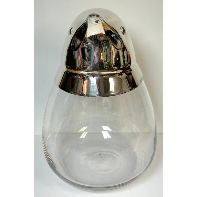 Large Italian Modern Sterling Silver & Crystal Penguin Ice Bucket, 16" High For Sale - Image 12 of 18