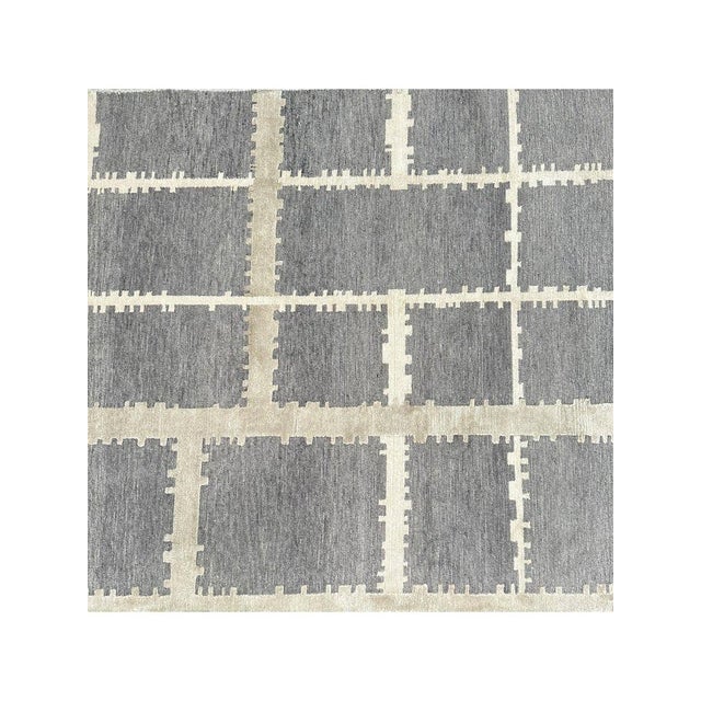 Handwoven Modern Runner Rug 4x14 For Sale In Dallas - Image 6 of 9