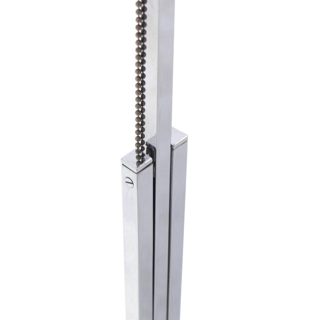 Mid-Century Modern Adjustable Heigh Chrome Floor Lamp, Switzerland For Sale - Image 3 of 8