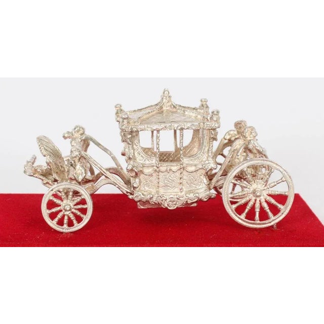 1970s Vintage Model of Queen's Coronation Coach in Sterling Silver, 1970s For Sale - Image 5 of 12