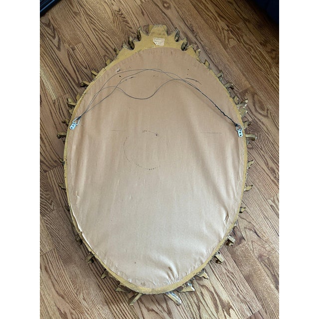 Florentia Mid-Century Italian Giltwood Mirror Attributed to Florentia For Sale - Image 4 of 6