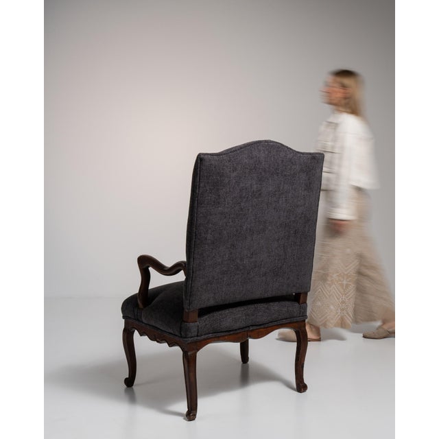 19th Century Louis XV Black Wood Club Chairs For Sale - Image 13 of 15