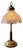 Vintage Brass Table Lamp with Glass Shade, 1960s For Sale