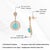 Luxury 14k Gold Turquoise & Diamond Double Halo Drop Earrings, 3.07ct- A Pair For Sale - Image 11 of 14