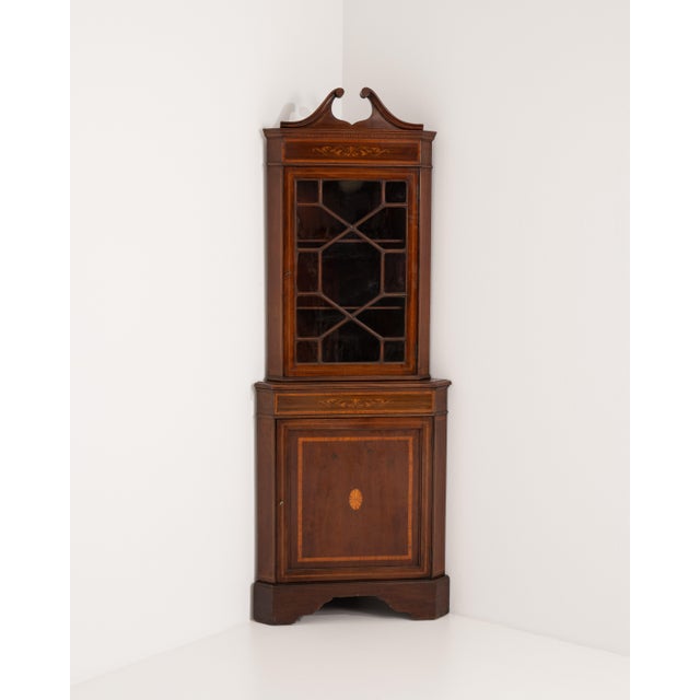 Georgian Mahogany Corner Vitrine, Antique, United Kingdom, 19th Century For Sale - Image 16 of 16