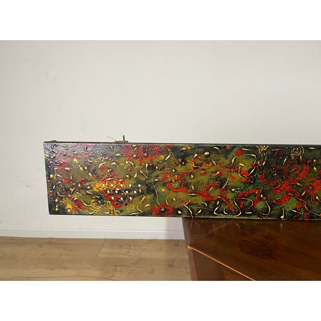 1950s Large Vintage Italian Enameled Metal Light Panel, 1950s For Sale - Image 5 of 9