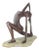 Brown Vintage Mid Century Abstract Sculpture of Stretching Nude Gymnast For Sale - Image 8 of 8