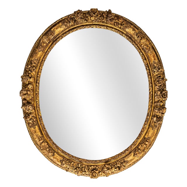 Oval Gilt Louis XV Stucco Frame, France, 18th Century For Sale