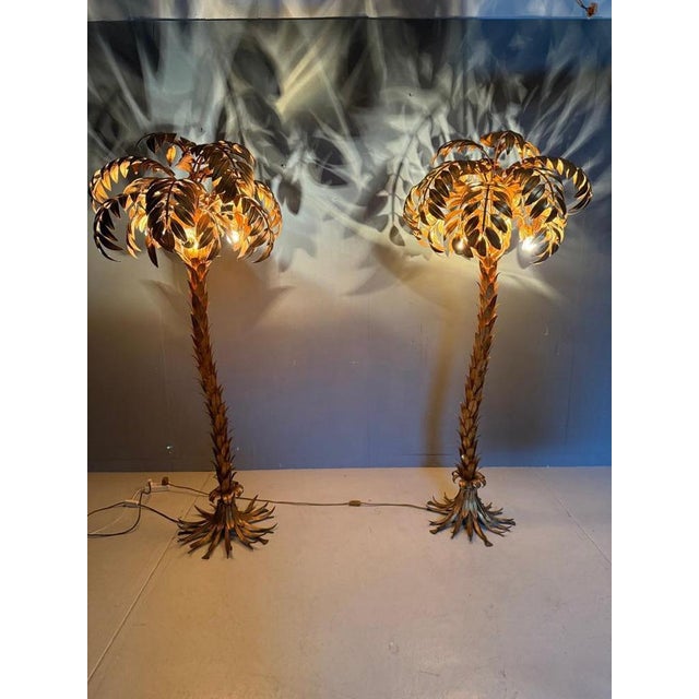 1970s German Palm Tree Floor Lamps by Hans Kögl, 1970s, Set of 2 For Sale - Image 5 of 16