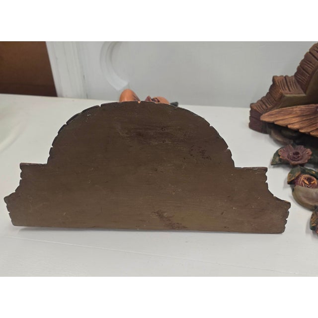 Vintage Italian Carved Wood Cherub Wall Sconces a Pair For Sale In New York - Image 6 of 12