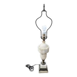 1950s Vintage Italian Marble and Brass Trophy Table Lamp