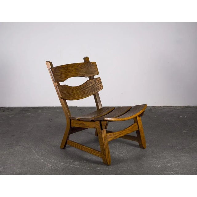 Brutalist Brutalist Chair in Oak by Dittmann & Co for Awa Radbound, 1960s For Sale - Image 3 of 18